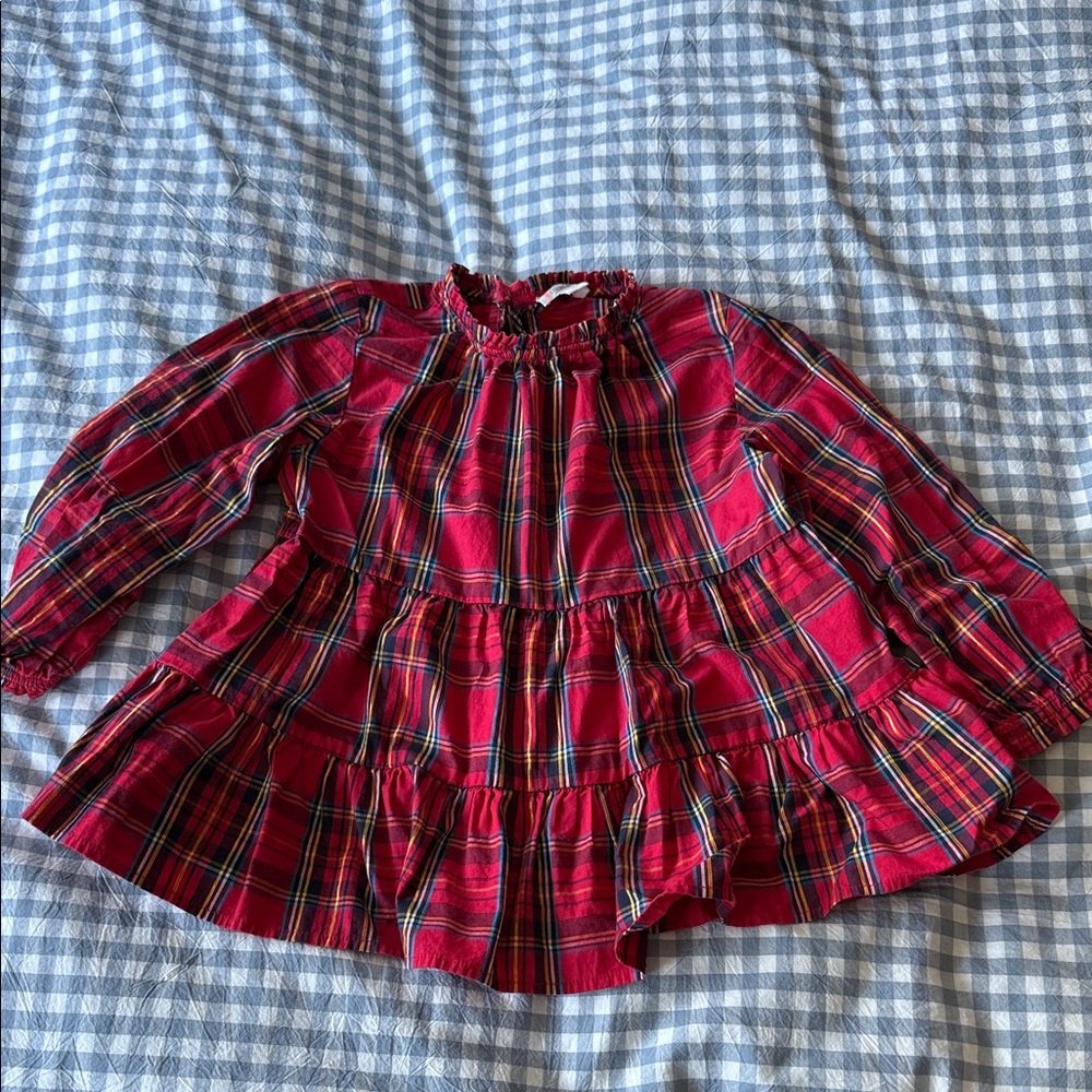 Crewcuts Red Plaid Kids Blouse